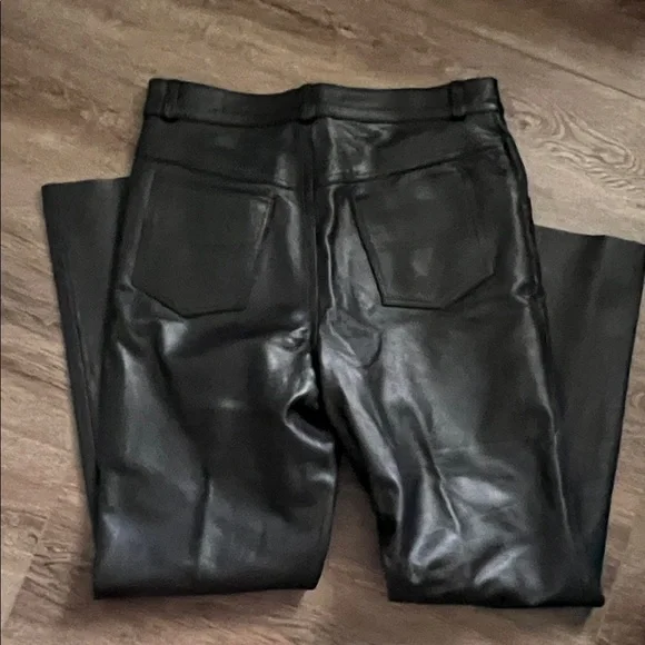 Men's Black Leather Pants